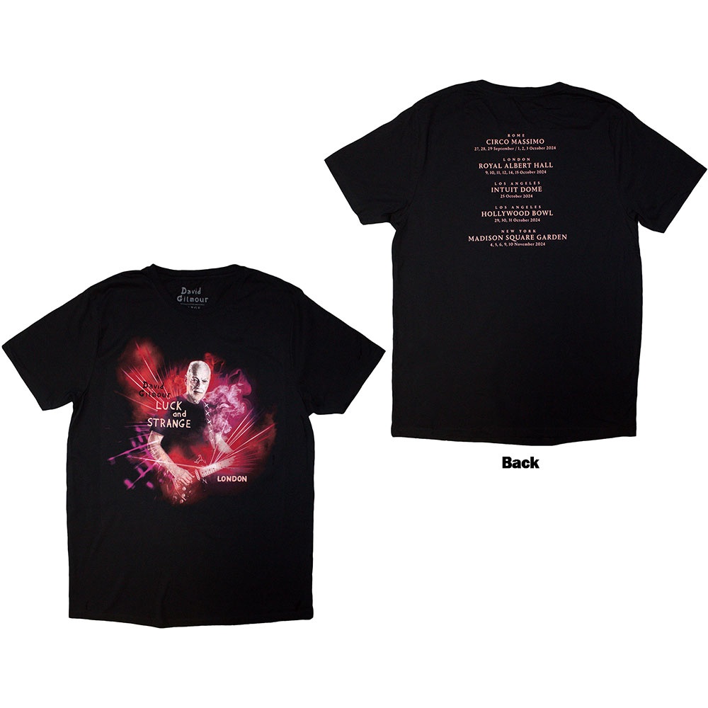David Gilmour - Luck & Strange London Heren Tshirt - Zwart